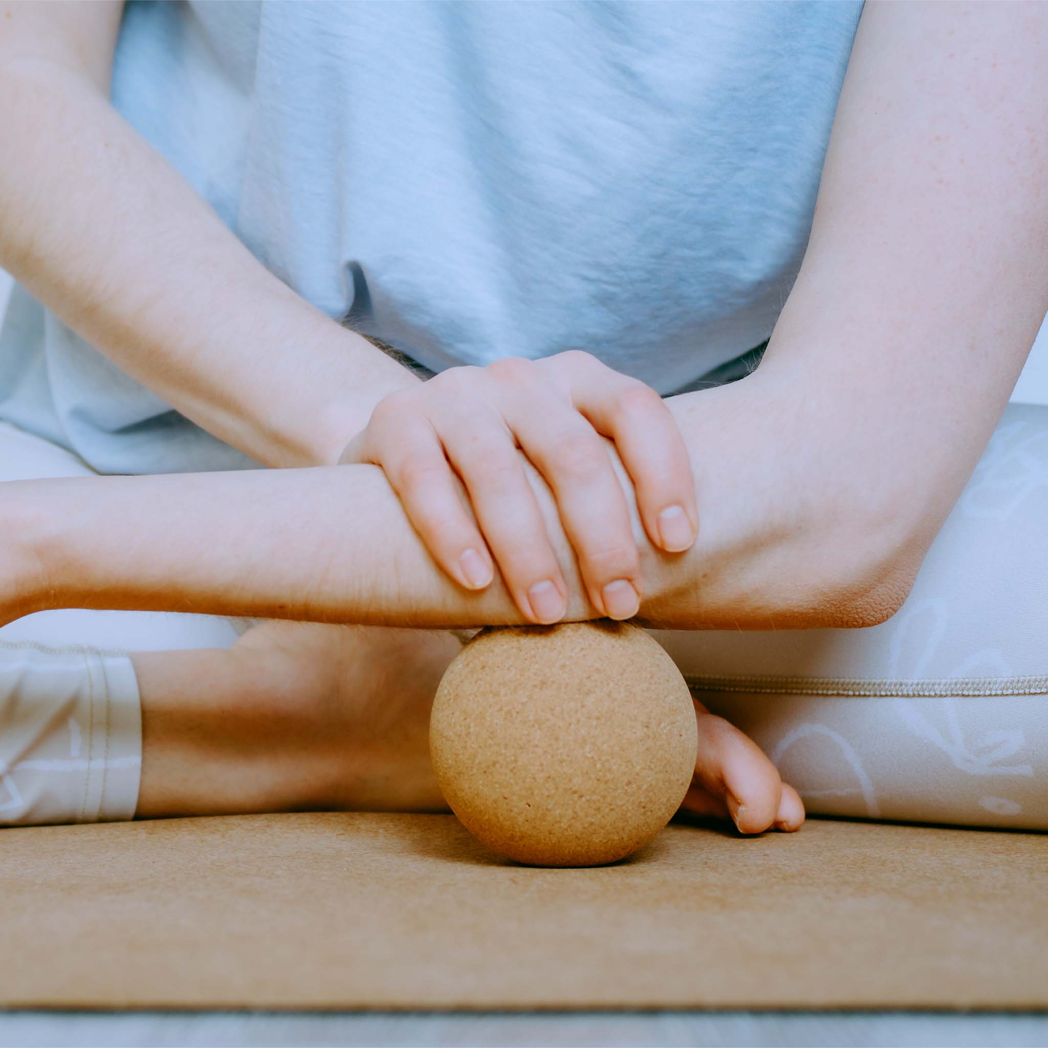 Conjunto de bolas de fáscia em cortiça natural