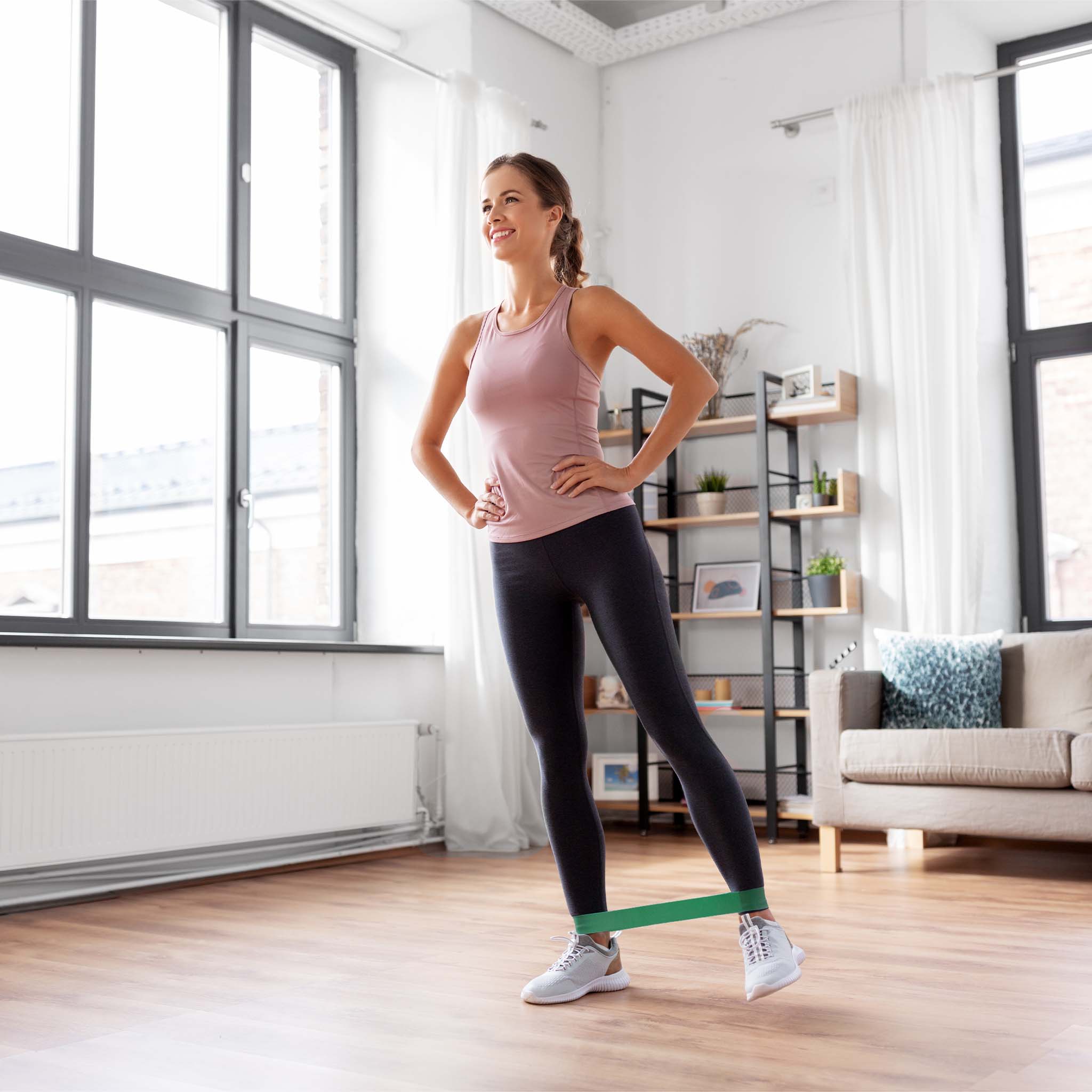 Bandas elásticas em tecido
